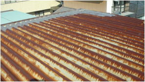折半屋根の錆はサビキラープロ